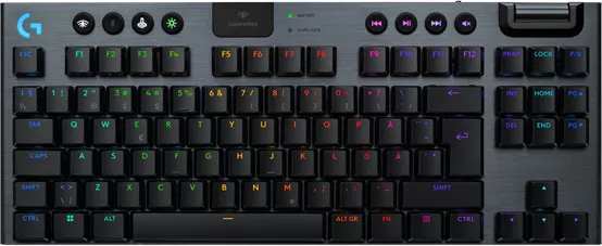 Logitech G915 X LIGHTSPEED TKL - Linear - 80% (TKL) - Gaming Keyboard - Without Numpad - Nordic - Black