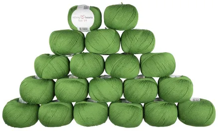 Infinity Hearts Rose 8/4 Yarn Pack Unicolour 156 Green - 20 pcs - Infinity Hearts Rose 8/4 Yarn Pack Unicolour 156 Green - 20 pcs