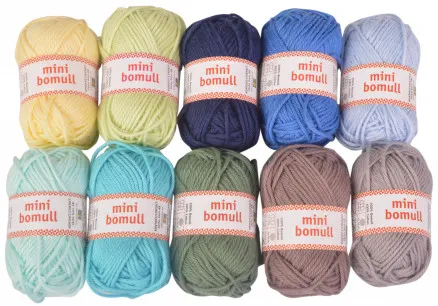 Järbo Minibomull Yarn Pack 07 Baby Boy 10g - 10 pcs - Järbo Minibomull Yarn Pack 07 Baby Boy