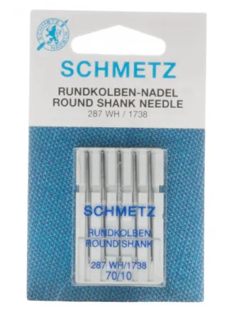 Schmetz Sewing Machine Needles 287 WH-1738 Size 70 - 5 pcs.