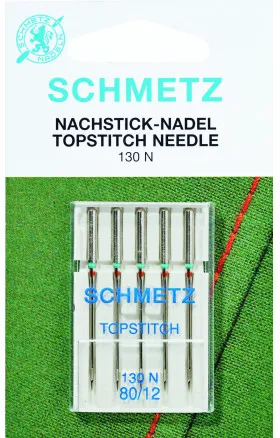 Schmetz Sewing Machine Needles Topstitch 130N Size 90 - 5 pcs.
