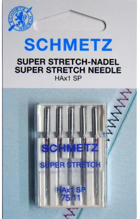 Schmetz Sewing Machine Needles Super Stretch HAx1SP Size 75 - 5 pcs.