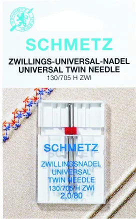 Schmetz Twin Sewing Needles 130/705 H-Zwi Size 4.0-80 - 2 pcs.