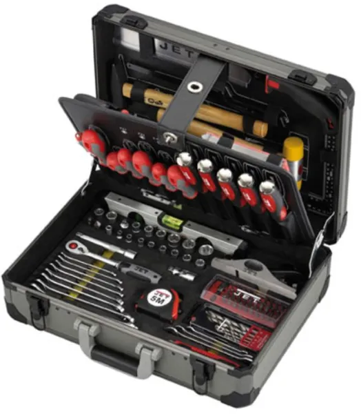 JET Aluminium Toolbox 118 pcs. 1/4" + 1/2"